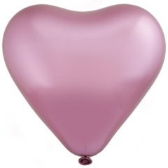 Сердце Хром Сатин тёмно-розовый 30см