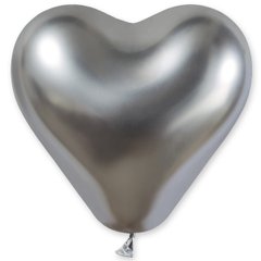 Сердце Хром серебро 30см