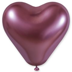 Сердце Хром розовый 30см